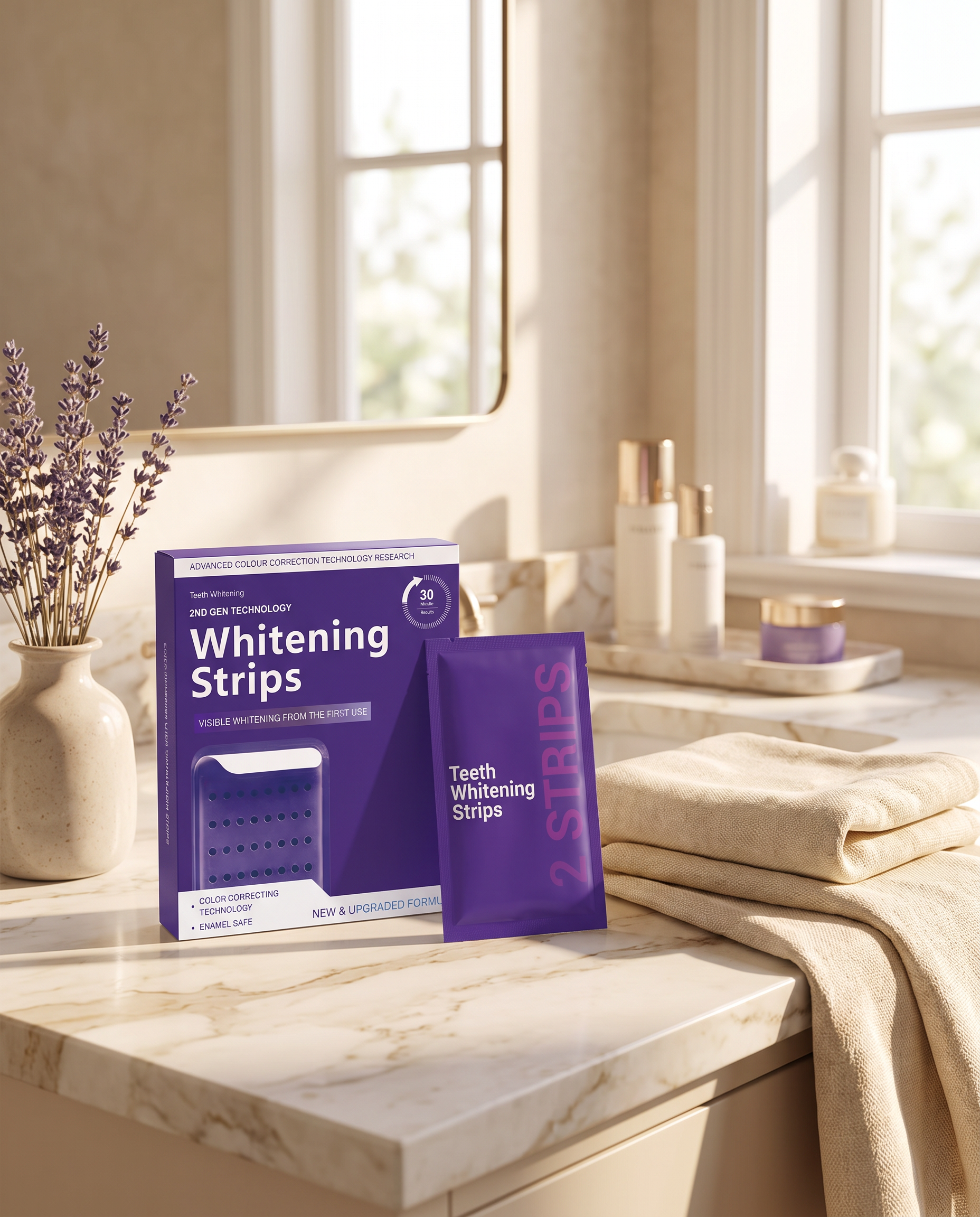 Purple Moisturizing Teeth Whitening Strips